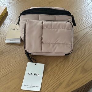 Calpak Luka Zippered passport wallet and mini belt bag - rose quartz - NEW